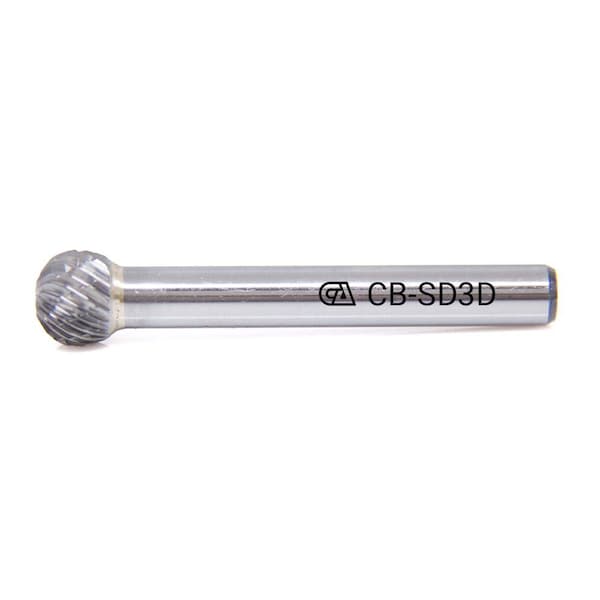 Continental Abrasives SD-3 Double Cut Round Ball Tungsten Carbide Burr CB-SD3D - main